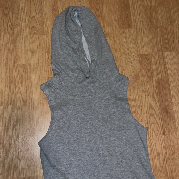 Fabletics Gray Sleeveless Hooded / Hoodie Mini Dress Size Large - Picture 5 of 7